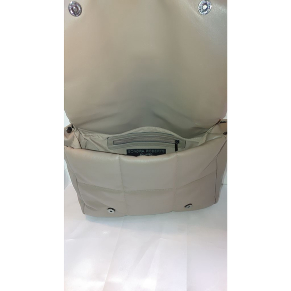 sondra roberts squared quilted leather bag - Picture 5 of 6